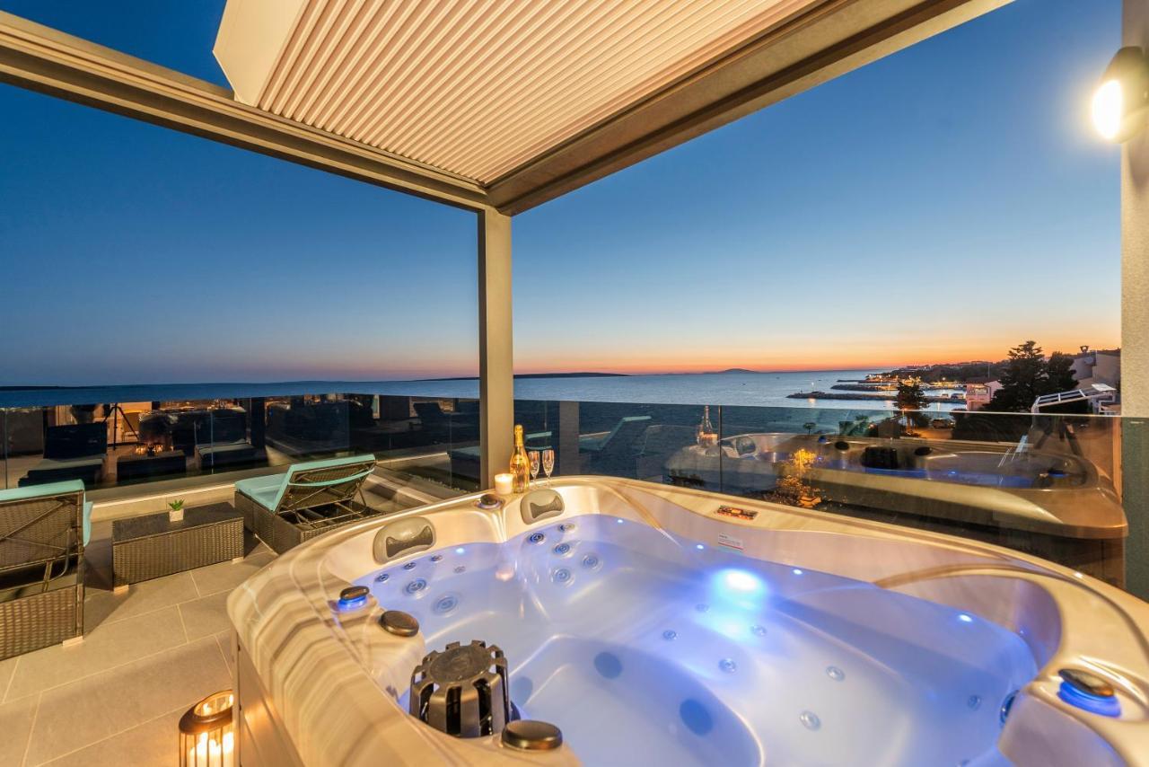Mediteran Luxury Penthouse With Jacuzzi Mandre Zewnętrze zdjęcie