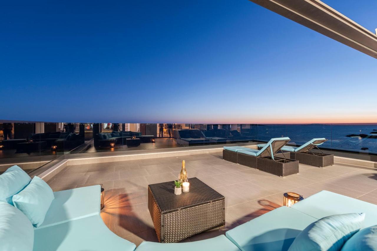 Mediteran Luxury Penthouse With Jacuzzi Mandre Zewnętrze zdjęcie
