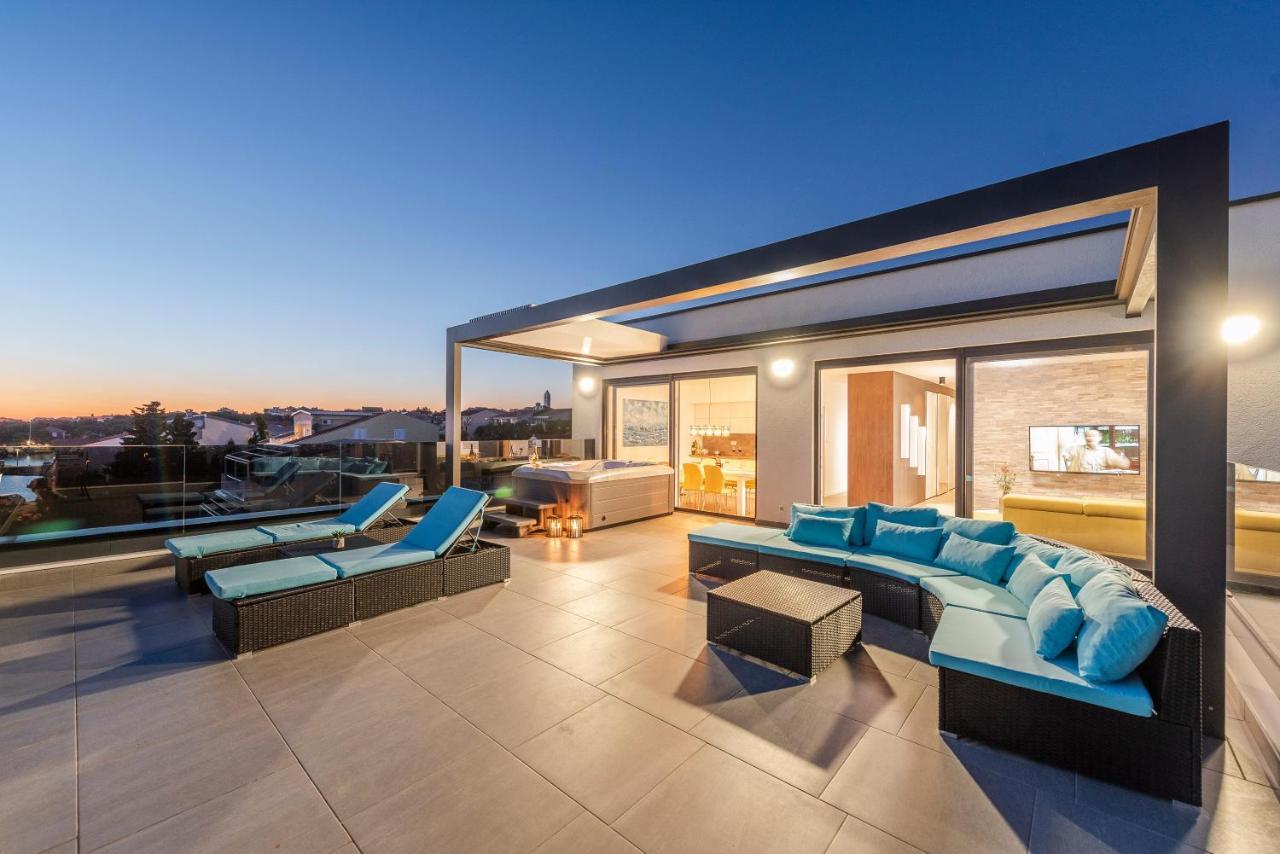 Mediteran Luxury Penthouse With Jacuzzi Mandre Zewnętrze zdjęcie