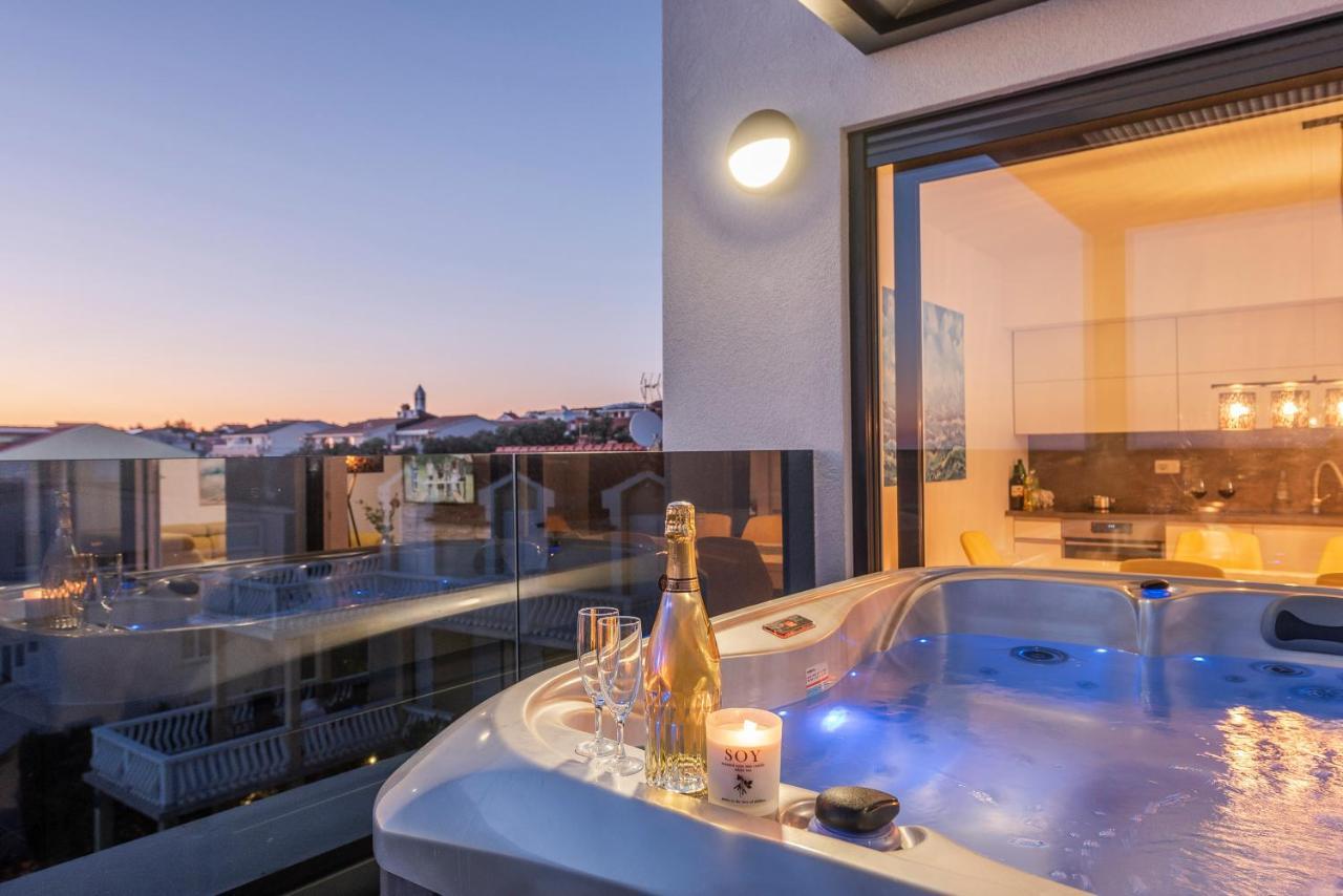 Mediteran Luxury Penthouse With Jacuzzi Mandre Zewnętrze zdjęcie