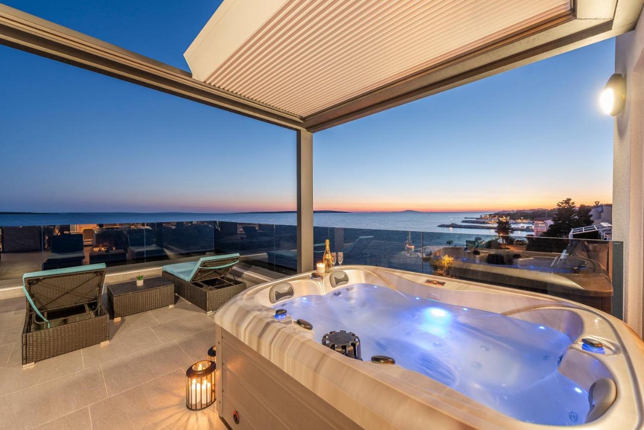 Mediteran Luxury Penthouse With Jacuzzi Mandre Zewnętrze zdjęcie