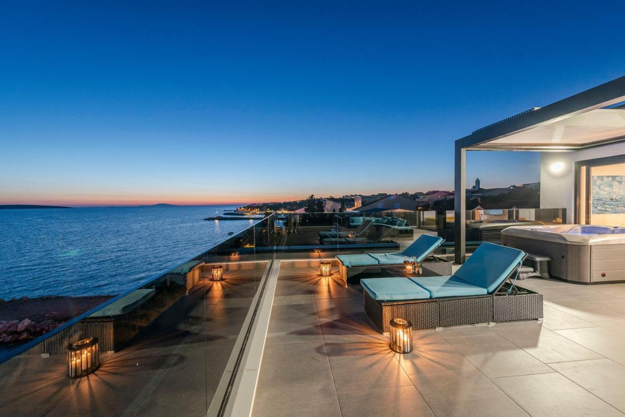 Mediteran Luxury Penthouse With Jacuzzi Mandre Zewnętrze zdjęcie