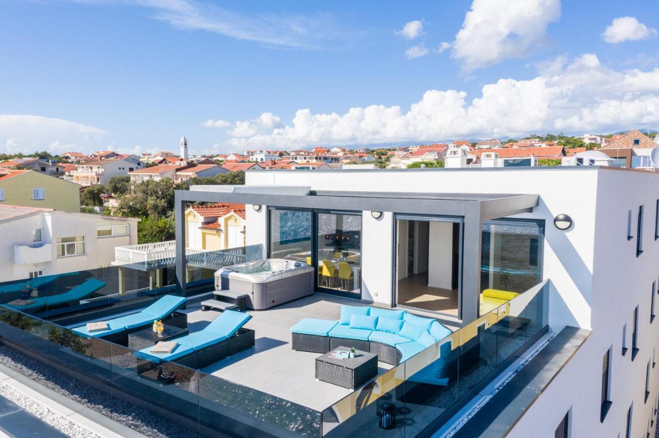 Mediteran Luxury Penthouse With Jacuzzi Mandre Zewnętrze zdjęcie