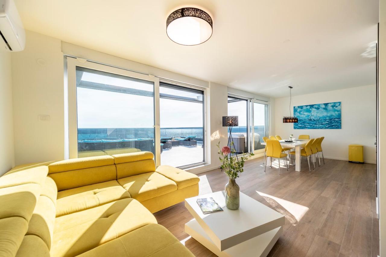 Mediteran Luxury Penthouse With Jacuzzi Mandre Zewnętrze zdjęcie