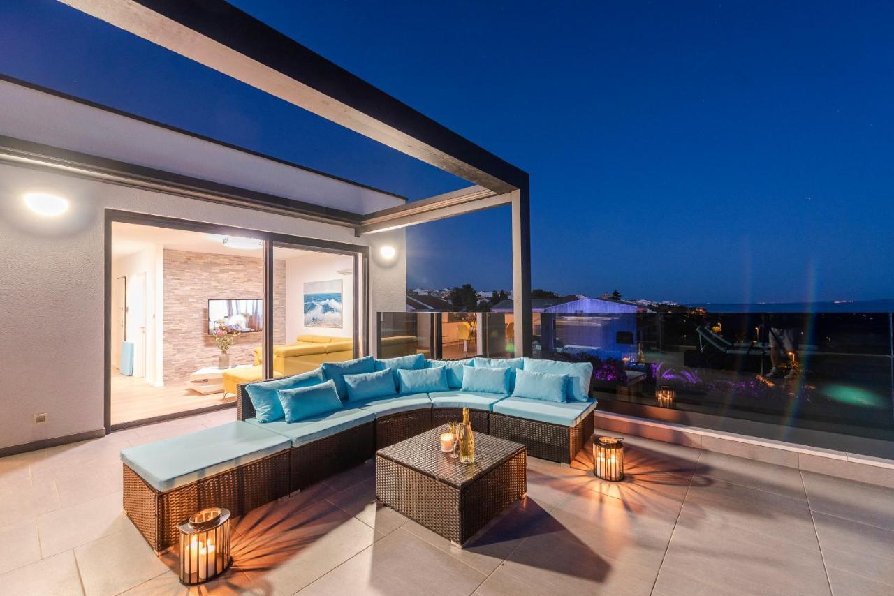 Mediteran Luxury Penthouse With Jacuzzi Mandre Zewnętrze zdjęcie