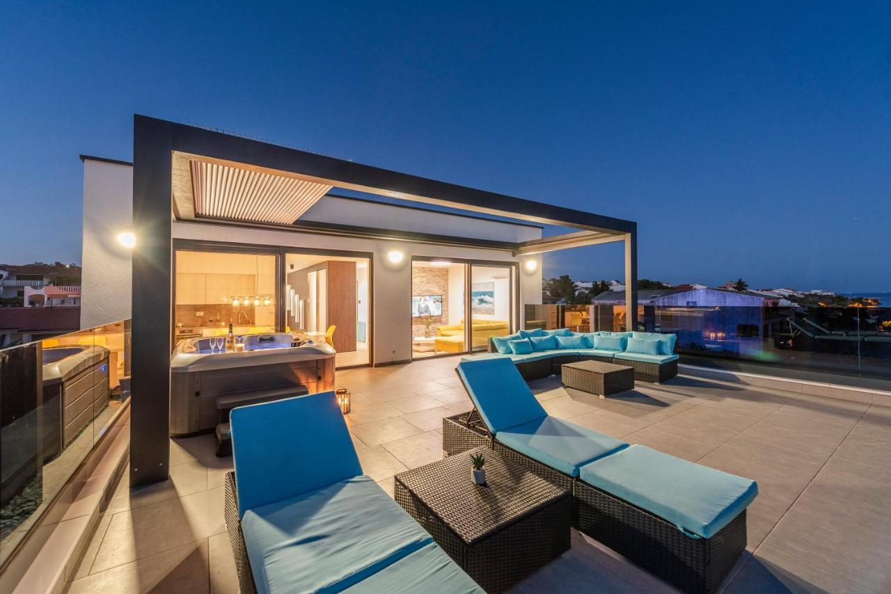 Mediteran Luxury Penthouse With Jacuzzi Mandre Zewnętrze zdjęcie